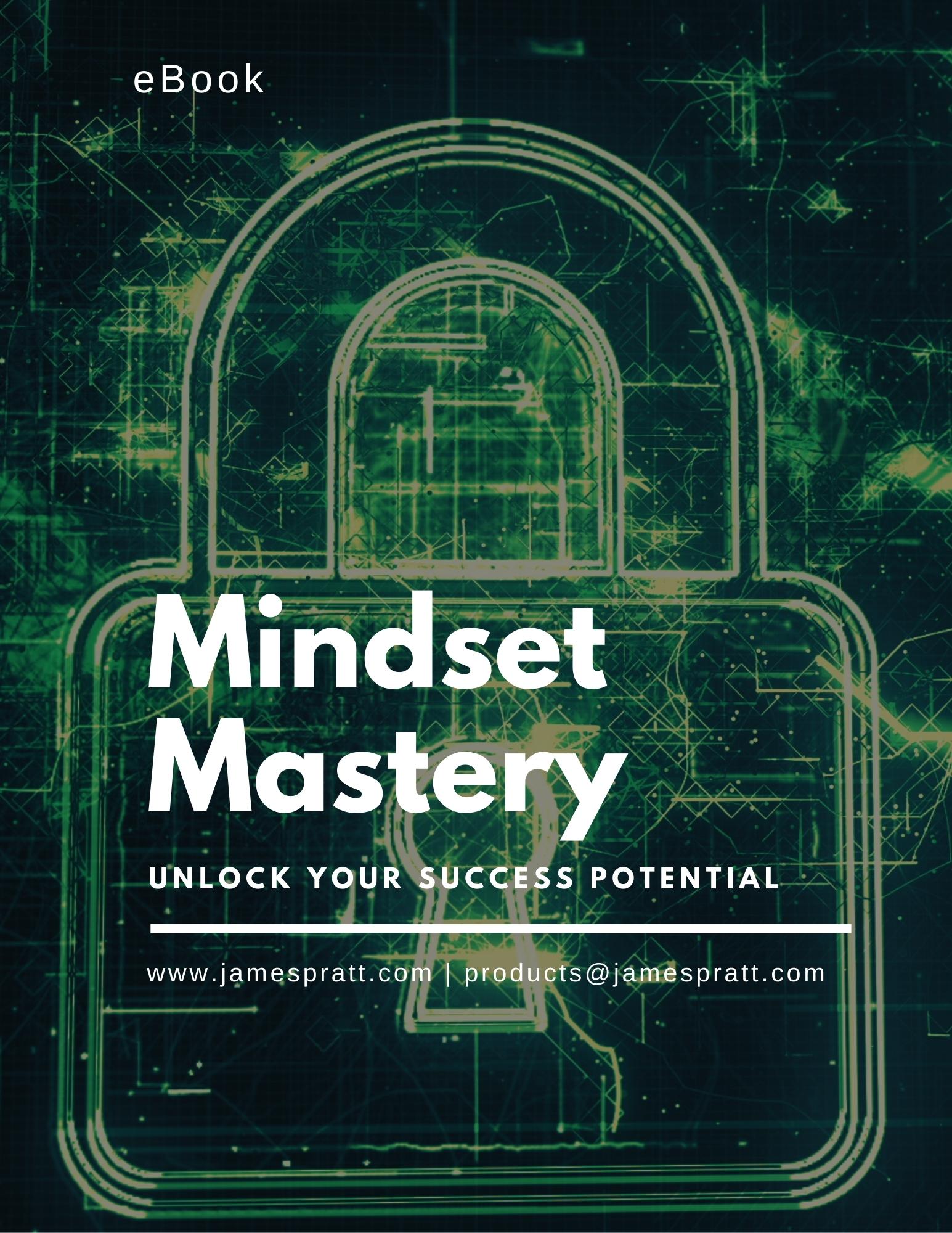 Book cover of 'Attitude Is Key' featuring the title and subtitle, 'Achieve success by strengthening your mental well-being with positivity and mindfulness.' The website www.jamespratt.com is displayed in the bottom right corner.