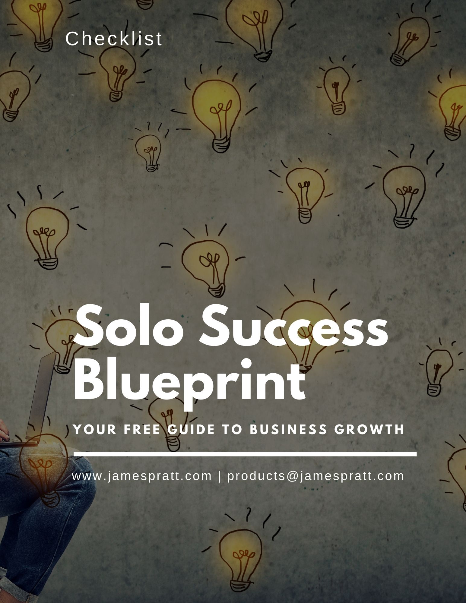 Book cover of 'Solopreneur Success' with the subtitle 'Checklist.' The website www.jamespratt.com is displayed in the bottom right corner.